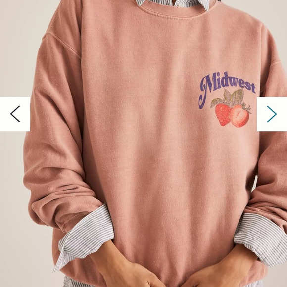 By Anthropologie Strawberry Sweatshirt - Picture 2 of 4